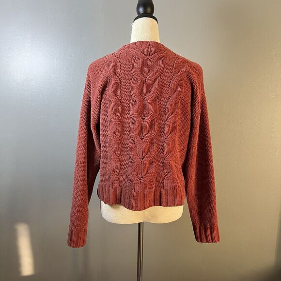American‎ Eagle Chenille Cabled Sweater Womens XS Chunky Soft Academia Preppy - Picture 2 of 9